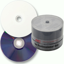 Inkjet printable Taiyo Yuden JVC WaterShield - printable inkjet cd's dvd's wit zilver printbaar oppervlak primera disk printers